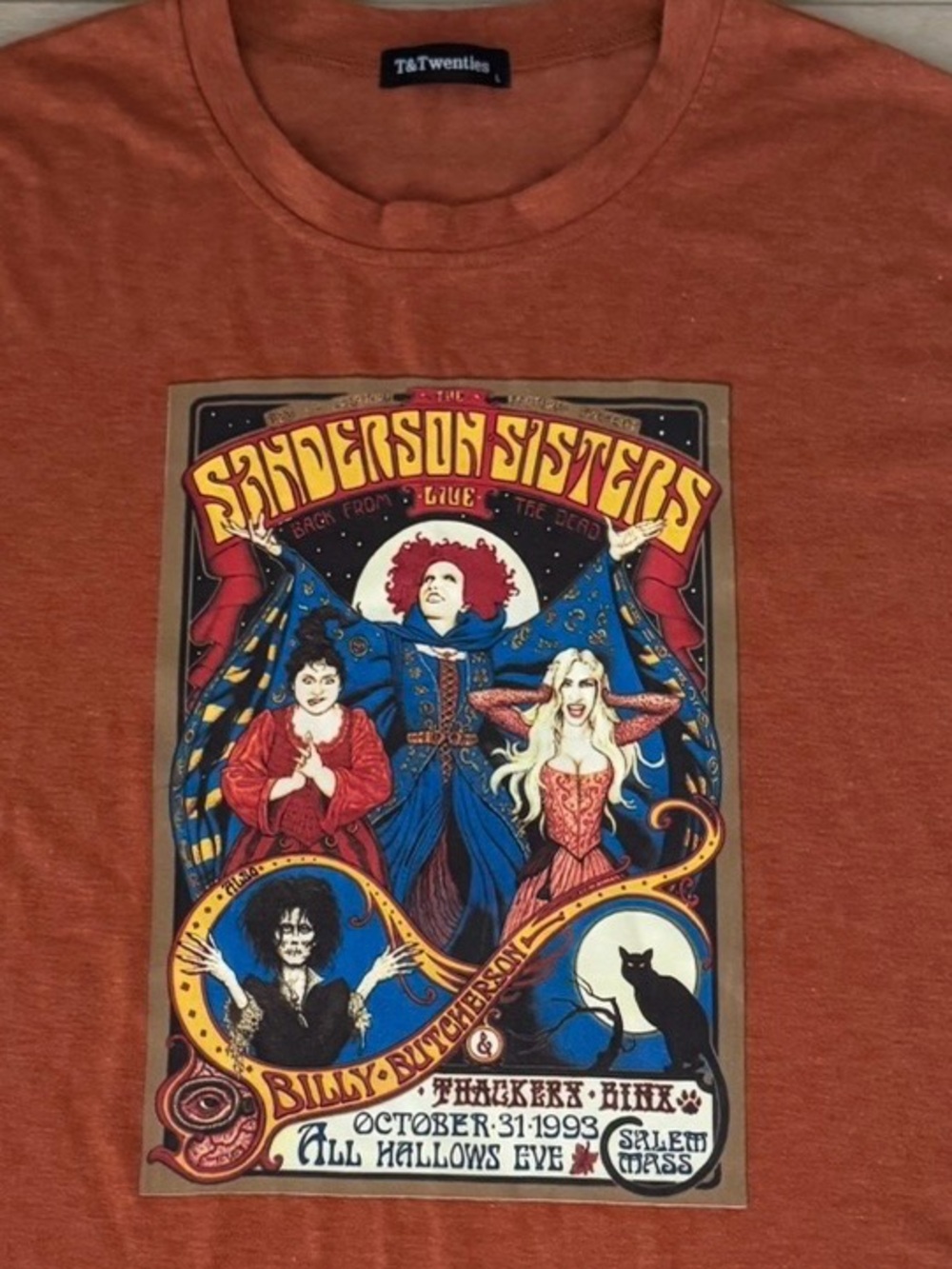 T&Twenties The Sanderson Sisters Graphic T-Shirt Women's Size Large Hocus Pocus